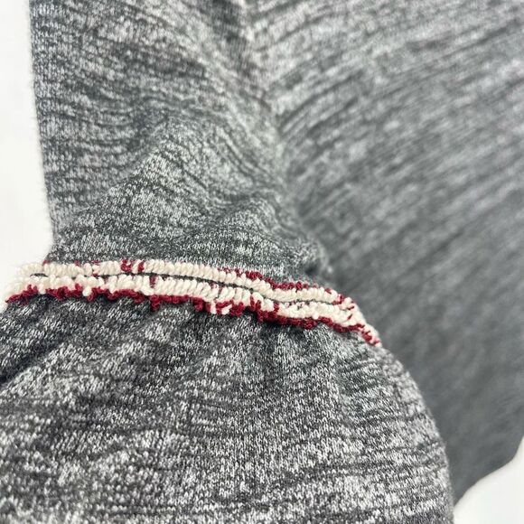 LOFT Womens Ruffle Sleeve Blouse Top Stretch Scoop Neck Pullover Gray XS - Picture 10 of 11